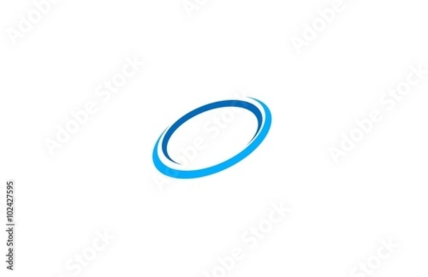 Obraz blue round circle connection logo