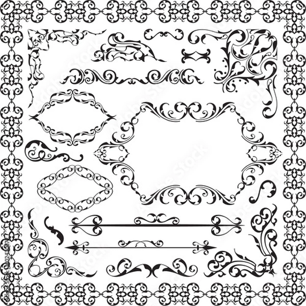 Fototapeta Art baroque fine set