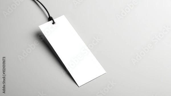 Fototapeta High-quality bookmark mockup displaying a clean, vertical layout. Ideal for design presentations, product promotions, or branding purposes with no logos or text