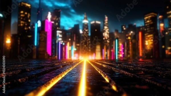 Fototapeta traffic at night