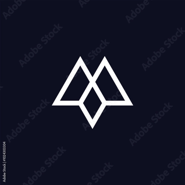 Fototapeta modern letter m logo design template