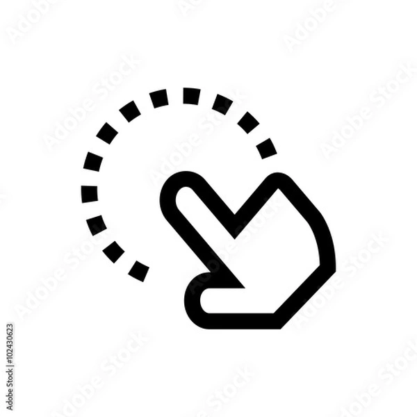 Obraz Touch technology, hand line icon.