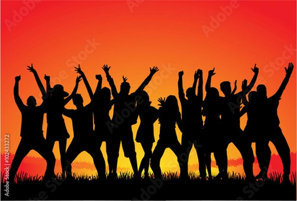 Fototapeta Dance on sunset.