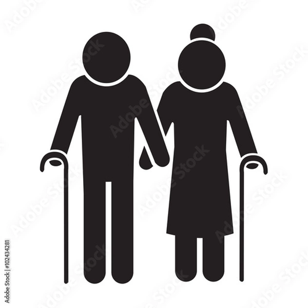 Obraz Elder People Icon Illustration design