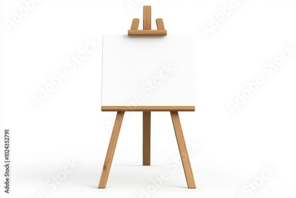 Obraz Easel isolate on white background, clipping path