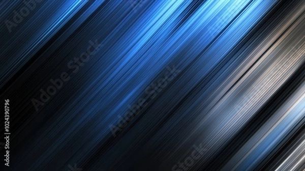 Obraz Abstract blue black diagonal stripes background