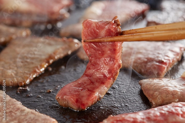 Obraz 牛焼肉のイメージ_鉄板焼き