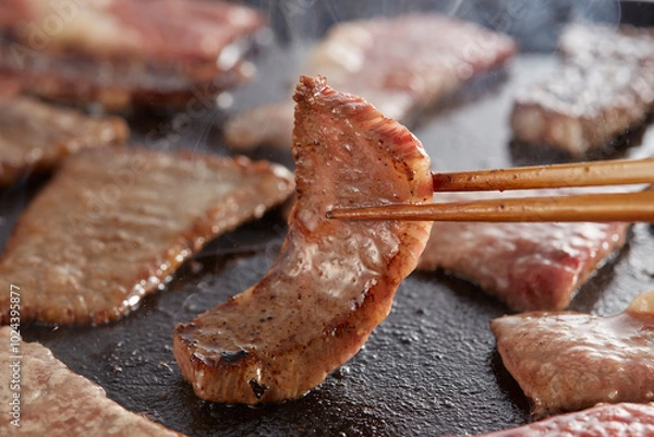 Obraz 牛焼肉のイメージ_鉄板焼き