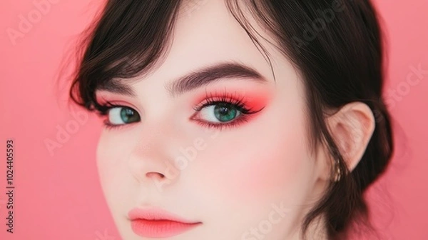 Fototapeta Close Up of Fiancee s Face with Makeup