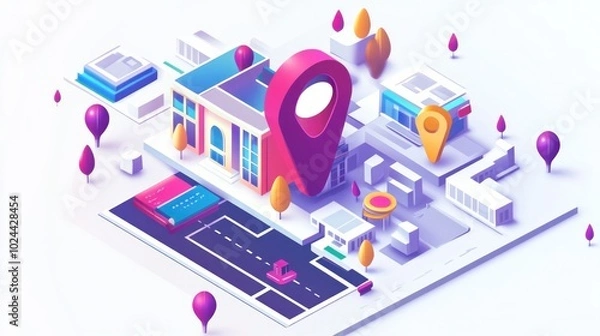 Obraz SEO optimization for local business vector, focusing on techniques like keyword targeting and profile updates