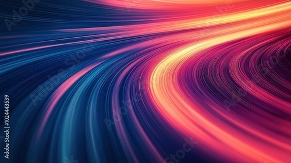 Fototapeta Colorful Abstract Light Waves