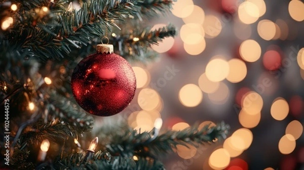 Obraz The Red Ornament on Tree