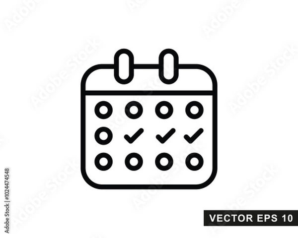 Obraz Calendar Icon isolated symbol