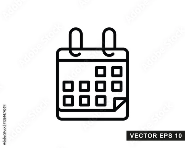 Obraz Calendar Icon isolated symbol