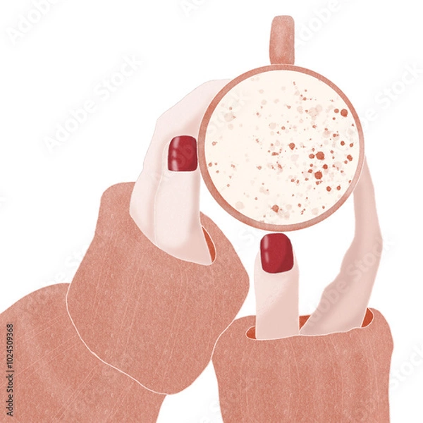 Obraz Hands With Pumpkin Latte