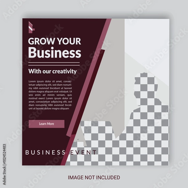 Obraz Creative Business Social Media Post Layout With White Background. With Free Mock-Up