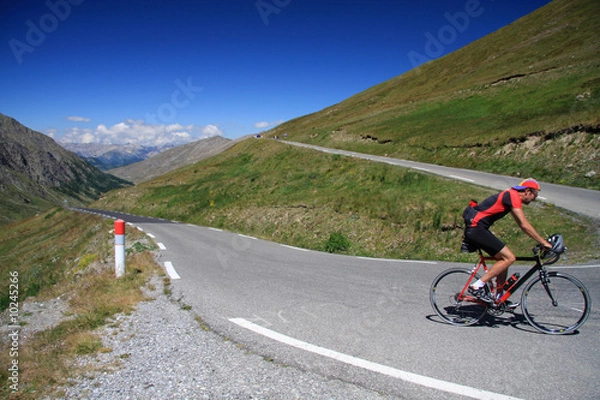 Obraz Cycliste au col d'Agnel