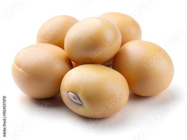 Obraz Soybeans isolated on white background, Close up