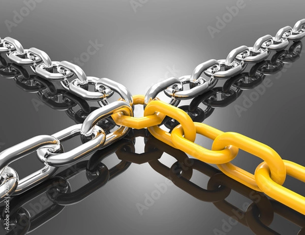 Obraz Strong yellow chain