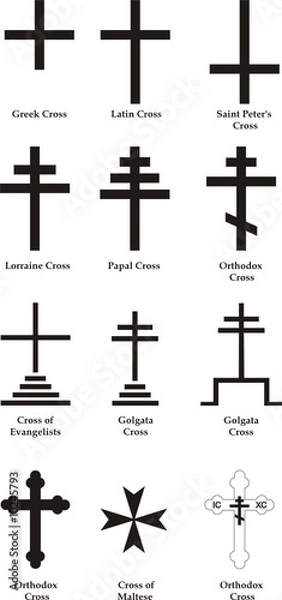 Obraz Christian crosses