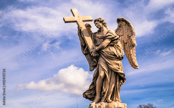 Obraz Marmurowy posąg anioła