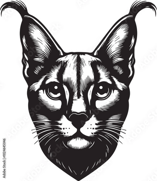 Fototapeta Carcal cat vector