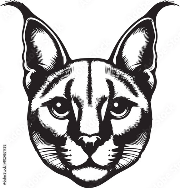 Fototapeta Carcal cat vector