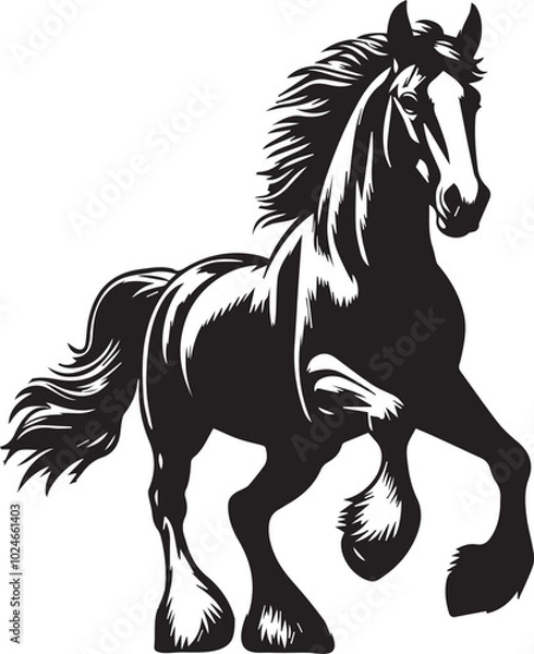 Fototapeta Cheval Canadian Vector