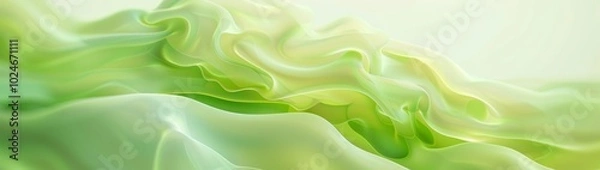 Fototapeta Abstract Colorful green gradient background with soft lines and shapes, vector illustration, flat design, minimalism, no shadows