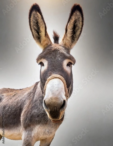 Fototapeta Generated imageClose-Up Portrait of a Donkey
