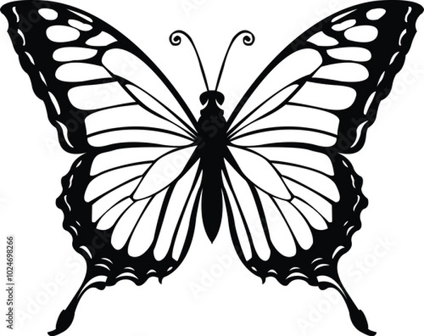 Fototapeta Vibrant Monarch Butterfly Vector Illustration - Perfect for educational, design, and nature projects