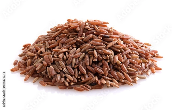 Fototapeta Brown rice isolated