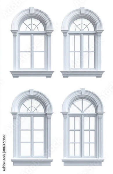 Fototapeta Arched Windows Set.