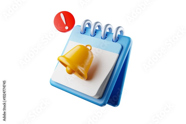Fototapeta 3D calendar icons mark the date and time for event meeting reminders. Calendar with 3D clock for appointments, due dates, vacation planning. 3d alarm clock illustration