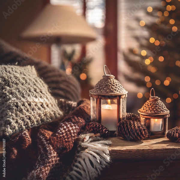 Obraz Cozy Christmas interior