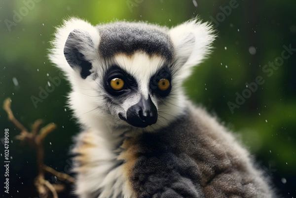 Fototapeta photo of a lemur made with leica, photo of a lemur