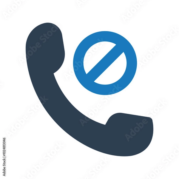 Fototapeta Call block icon