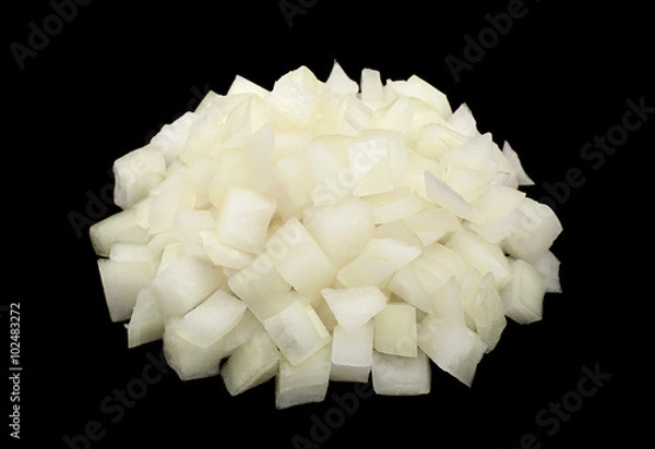 Obraz Onion slice on black