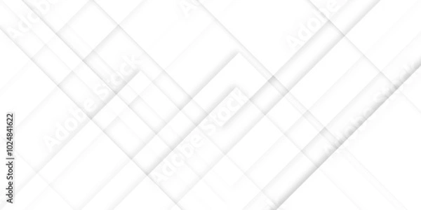 Fototapeta white geometric background line pattern with business concept lines, Abstract seamless modern white and gray color technology concept geometric line vector background, pattern of geometric lines.
