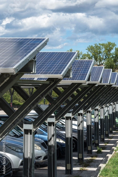 Obraz Parcheggio con pannelli solari.