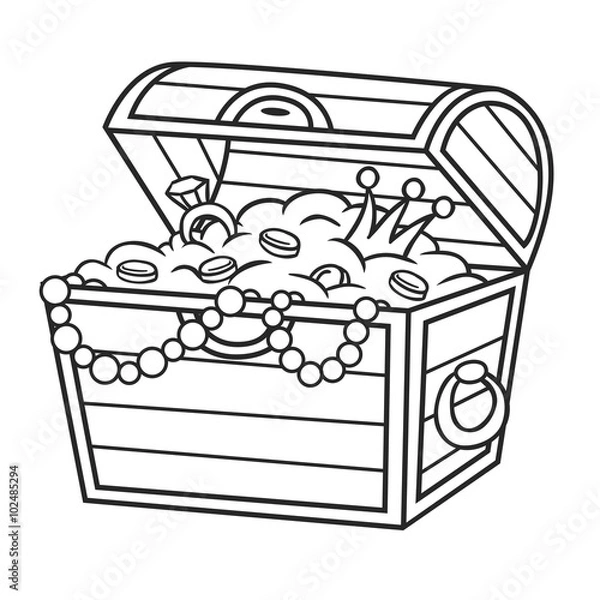 Obraz Cartoon Pirate Treasure