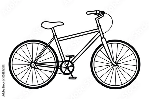 Fototapeta bicycle line art vector