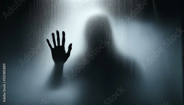 Fototapeta Lingering gazes from beyond the grave.  