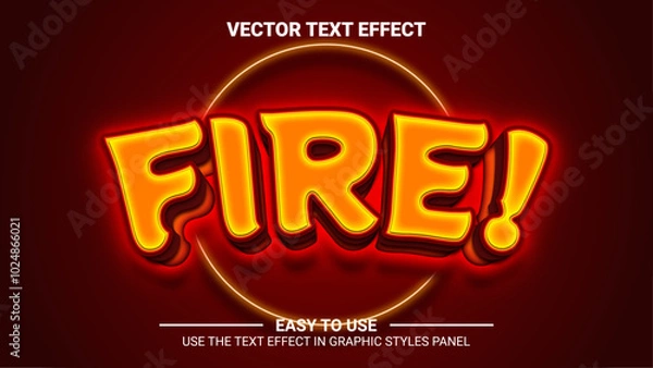 Obraz 3d fire editable text effect
