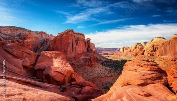 Obraz colorful red rocks of a gorge in arizona