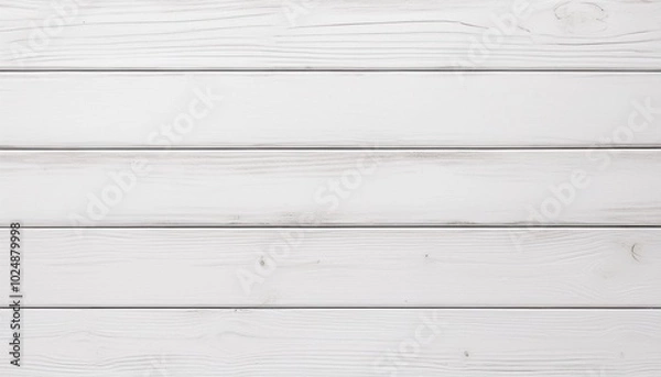 Obraz white shiplap wood grain farmhouse style background whitewashed shabby chic wooden wall paneling texture horizontal