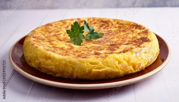 Obraz traditional spanish omelette tortilla de patatas n classic and authentic dish