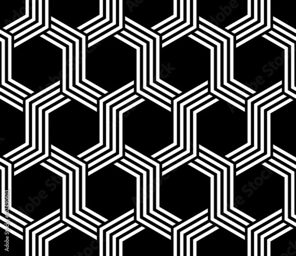 Fototapeta hexagon pattern. seamless pattern design. editable vector file.