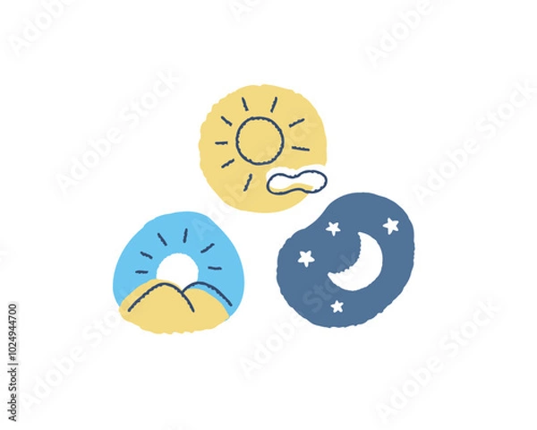 Obraz 朝・昼・夜のイメージ 　アイコン