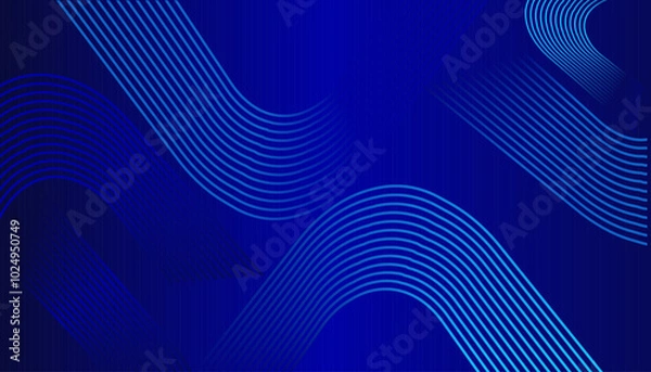 Fototapeta Blue abstract background. Geometric lines pattern. Modern shiny blue gradient lines. Futuristic technology graphic design. Suit for business, cover, header, wallpaper, corporate, website, flyer